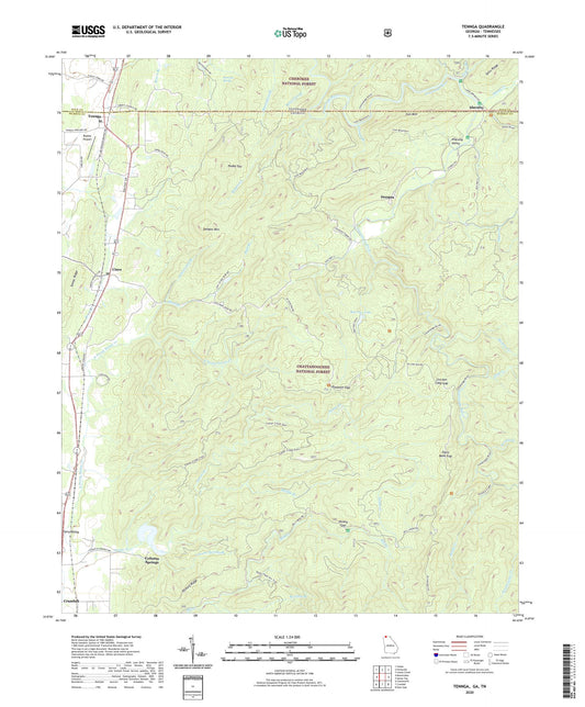 Tennga Georgia US Topo Map Image