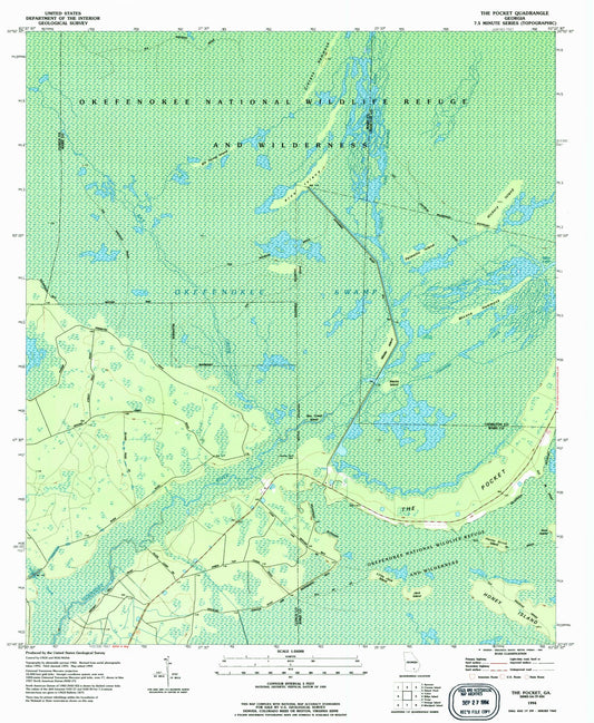 Classic USGS The Pocket Georgia 7.5'x7.5' Topo Map Image
