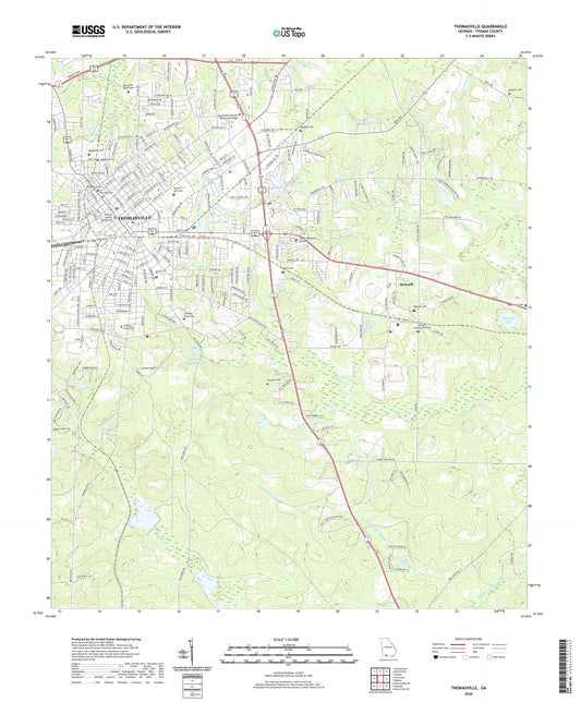Thomasville Georgia US Topo Map Image