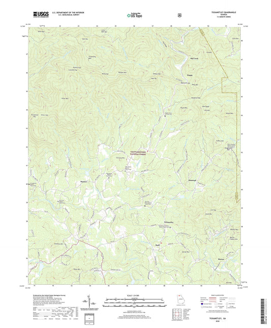 Tickanetley Georgia US Topo Map Image