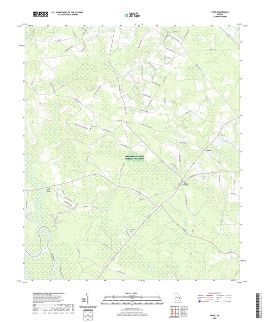 Tison Georgia US Topo Map Image