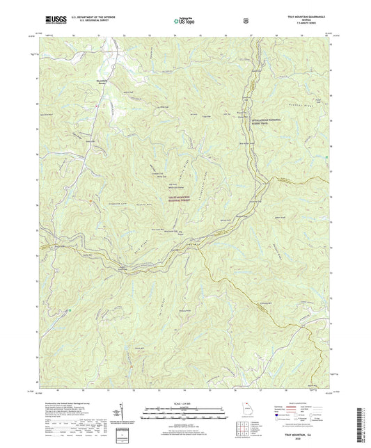 Tray Mountain Georgia US Topo Map Image