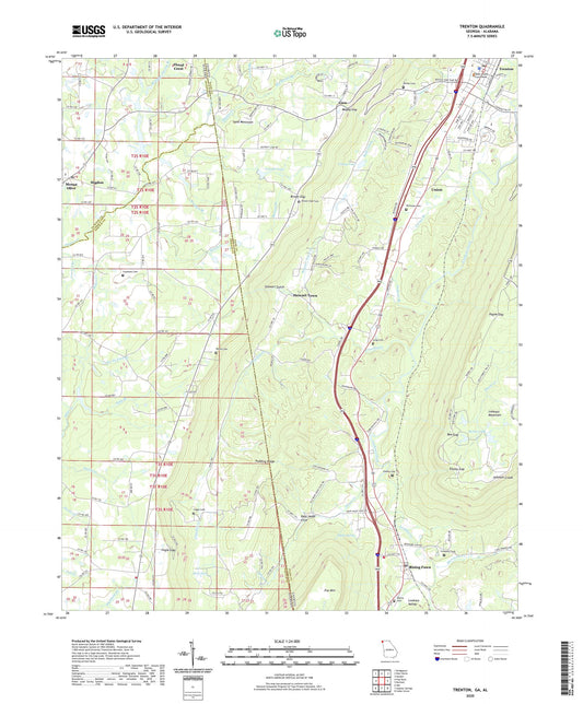 Trenton Georgia US Topo Map Image