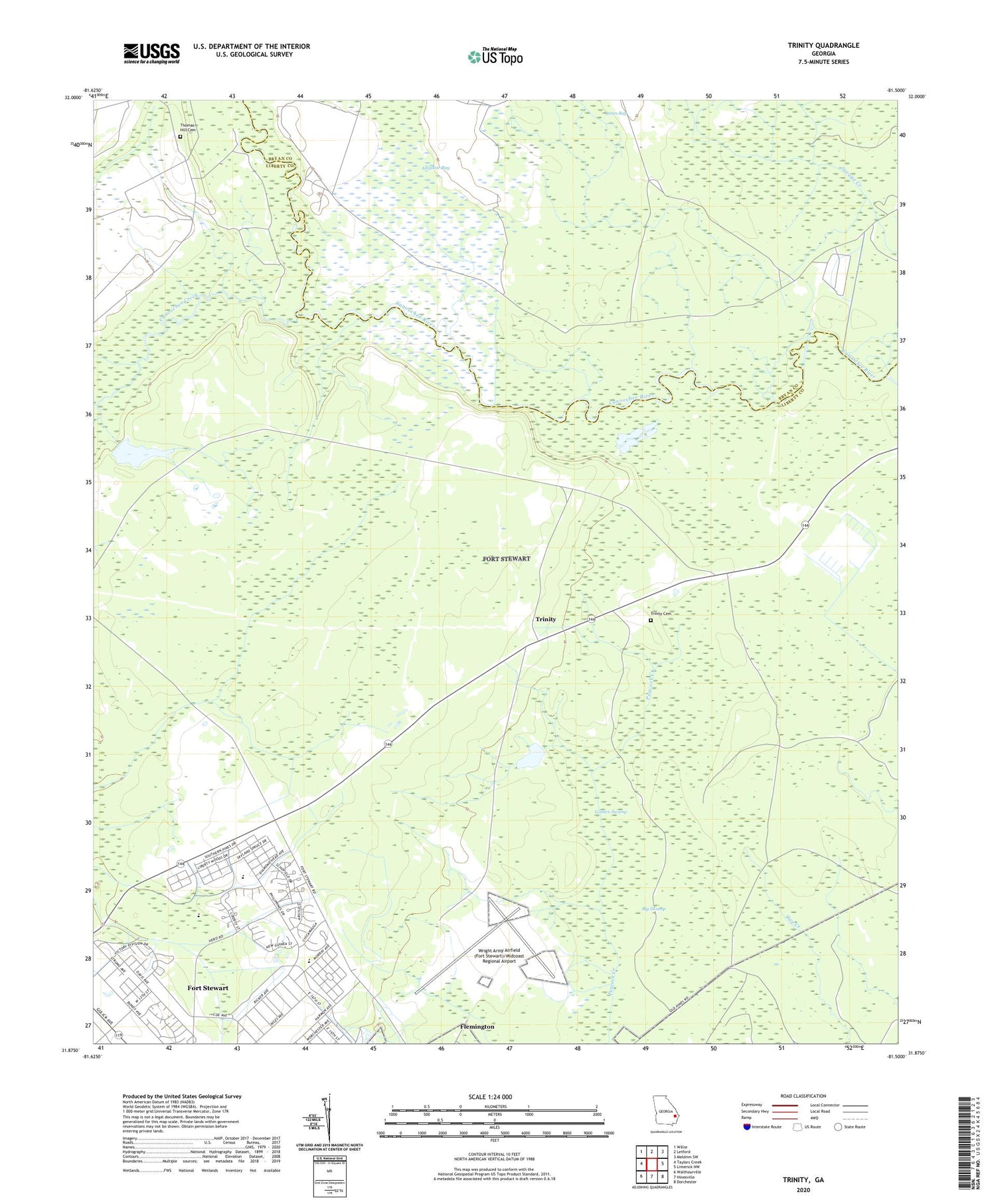 Trinity Georgia US Topo Map Image
