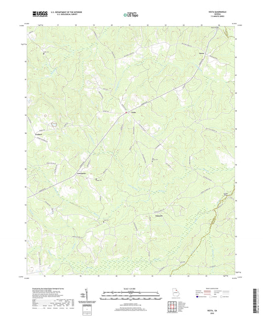Vesta Georgia US Topo Map Image