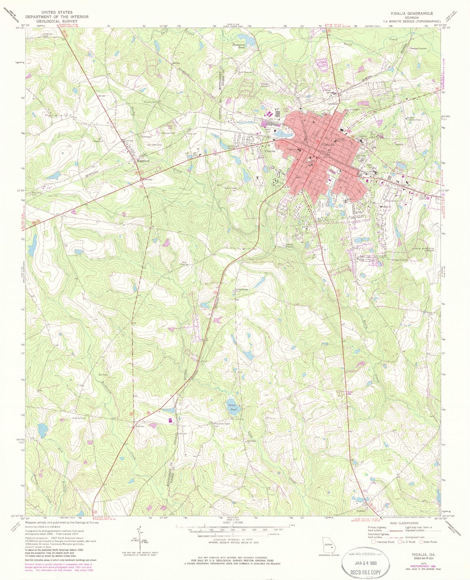 Classic USGS Vidalia 7.5