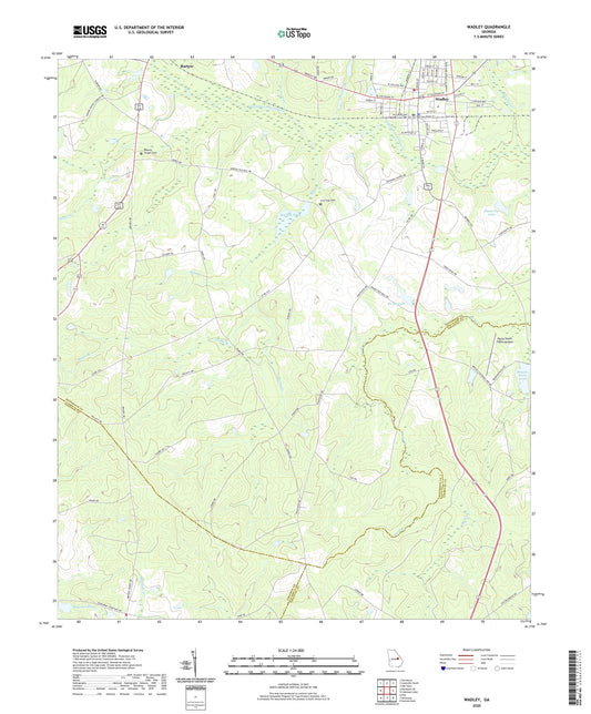 Wadley Georgia US Topo Map Image