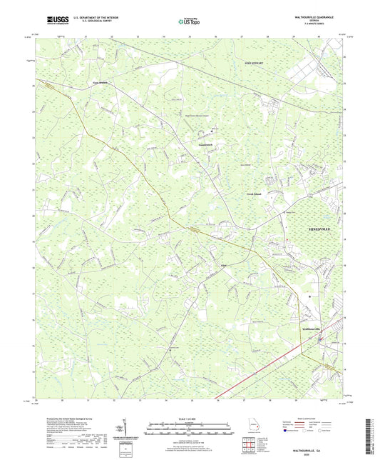 Walthourville Georgia US Topo Map Image