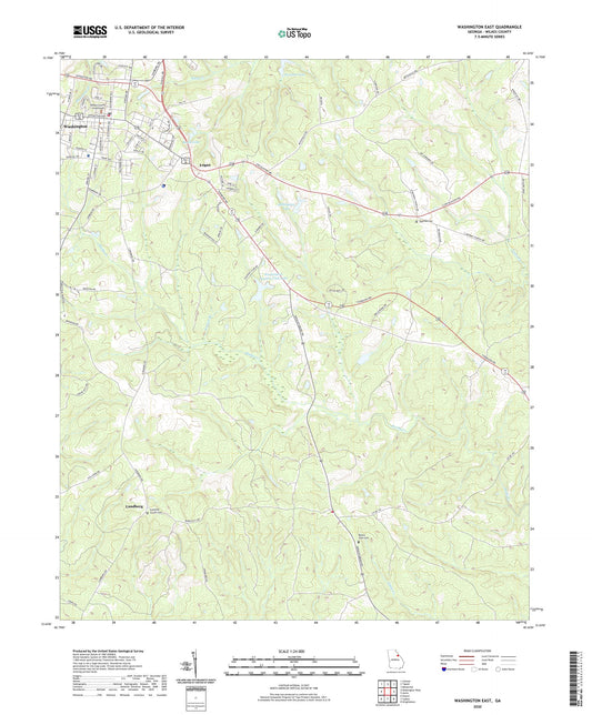 Washington East Georgia US Topo Map Image