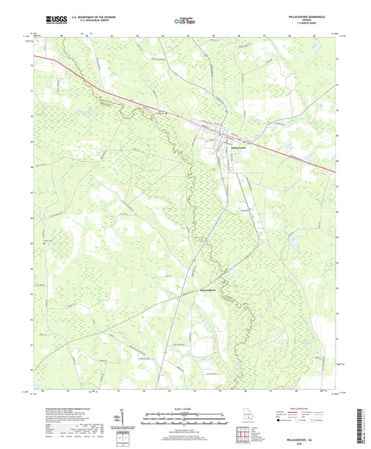 Willacoochee Georgia US Topo Map Image