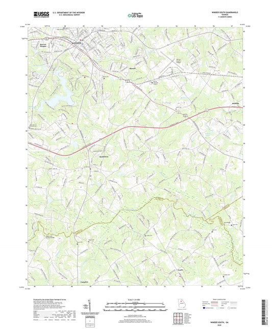 Winder South Georgia US Topo Map Image