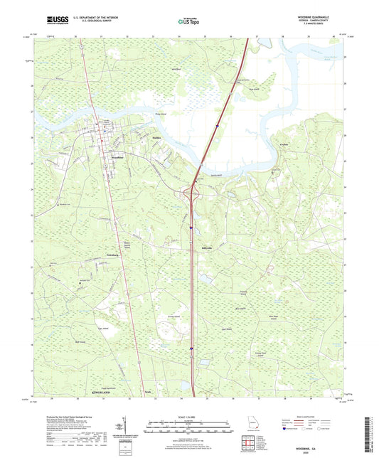 Woodbine Georgia US Topo Map Image
