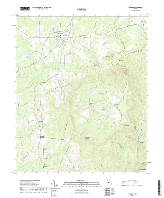 Woodbury Georgia US Topo Map Image