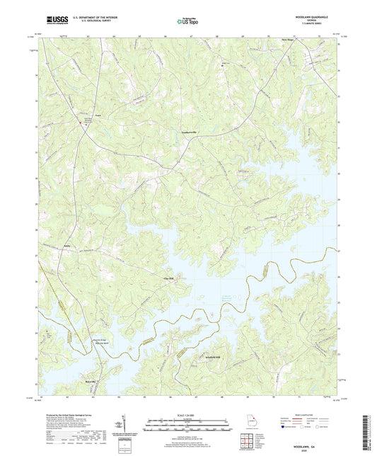 Woodlawn Georgia US Topo Map Image