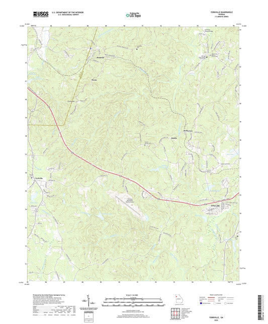 Yorkville Georgia US Topo Map Image