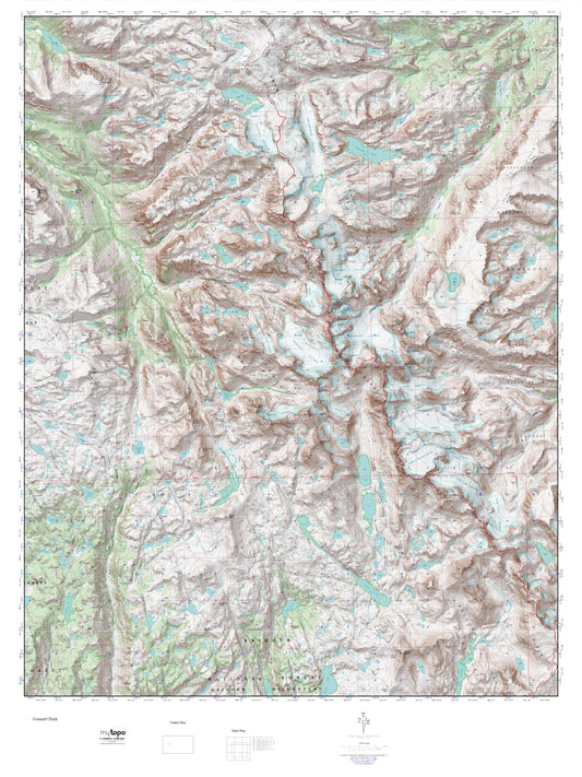 Gannett Peak MyTopo Explorer Series Map Image