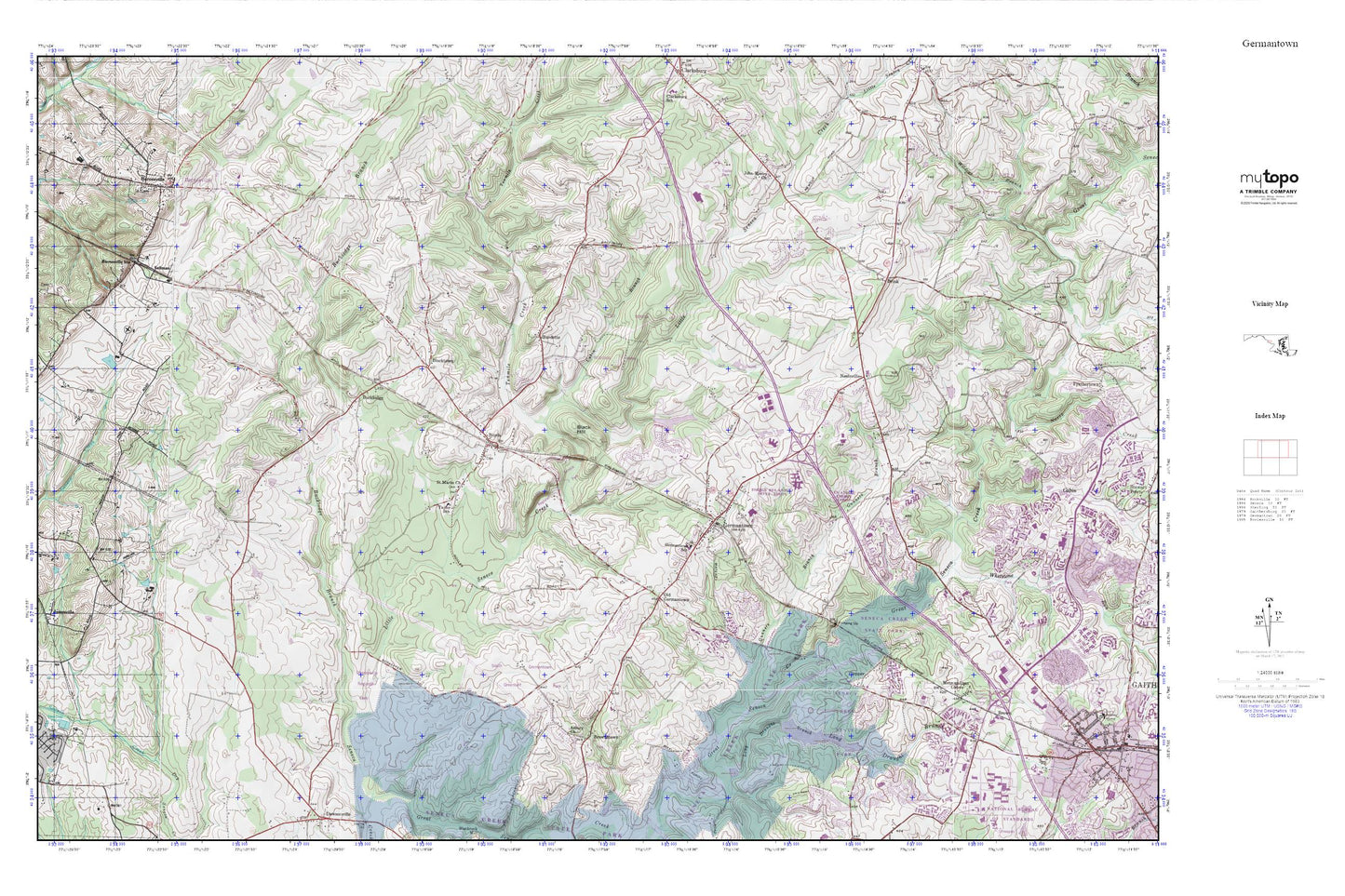 Germantown MyTopo Explorer Series Map Image