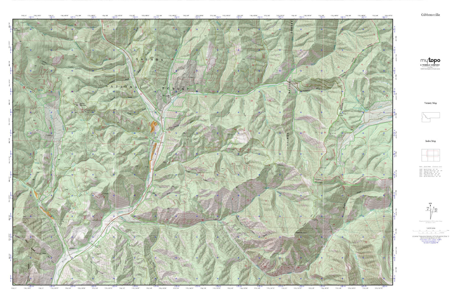 Gibbonsville MyTopo Explorer Series Map Image