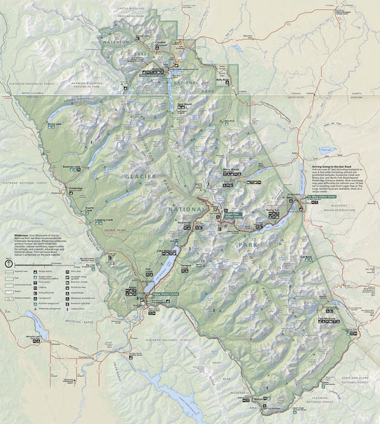 Glacier National Park Map Image