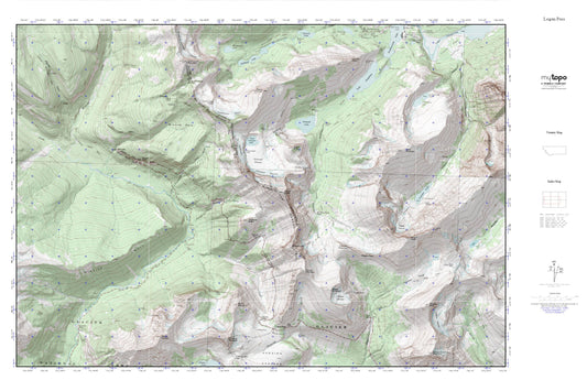 Glacier National Park MyTopo Explorer Series Map Image