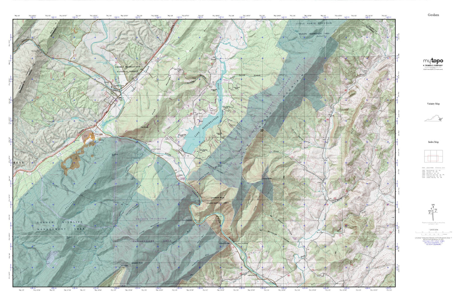 Goshen MyTopo Explorer Series Map Image