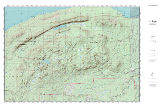 Government Peak MyTopo Explorer Series Map Image