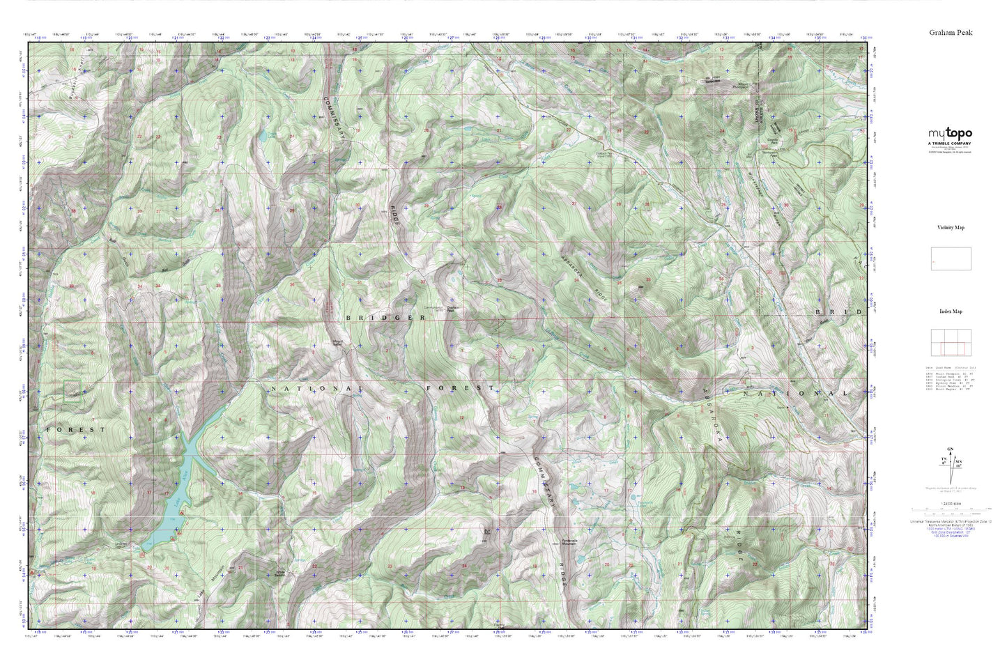 Graham Peak MyTopo Explorer Series Map Image