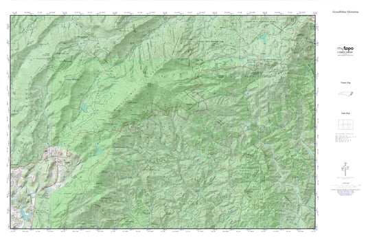 Grandfather Mountain MyTopo Explorer Series Map Image