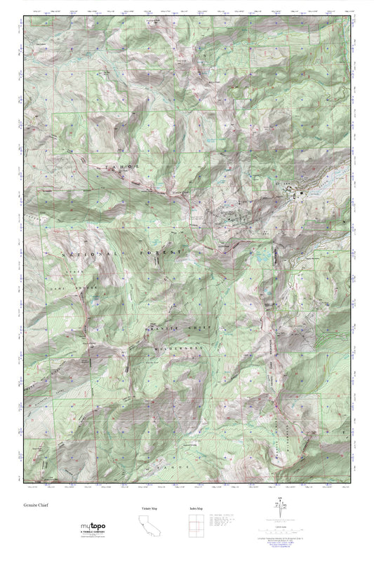 Granite Chief MyTopo Explorer Series Map Image