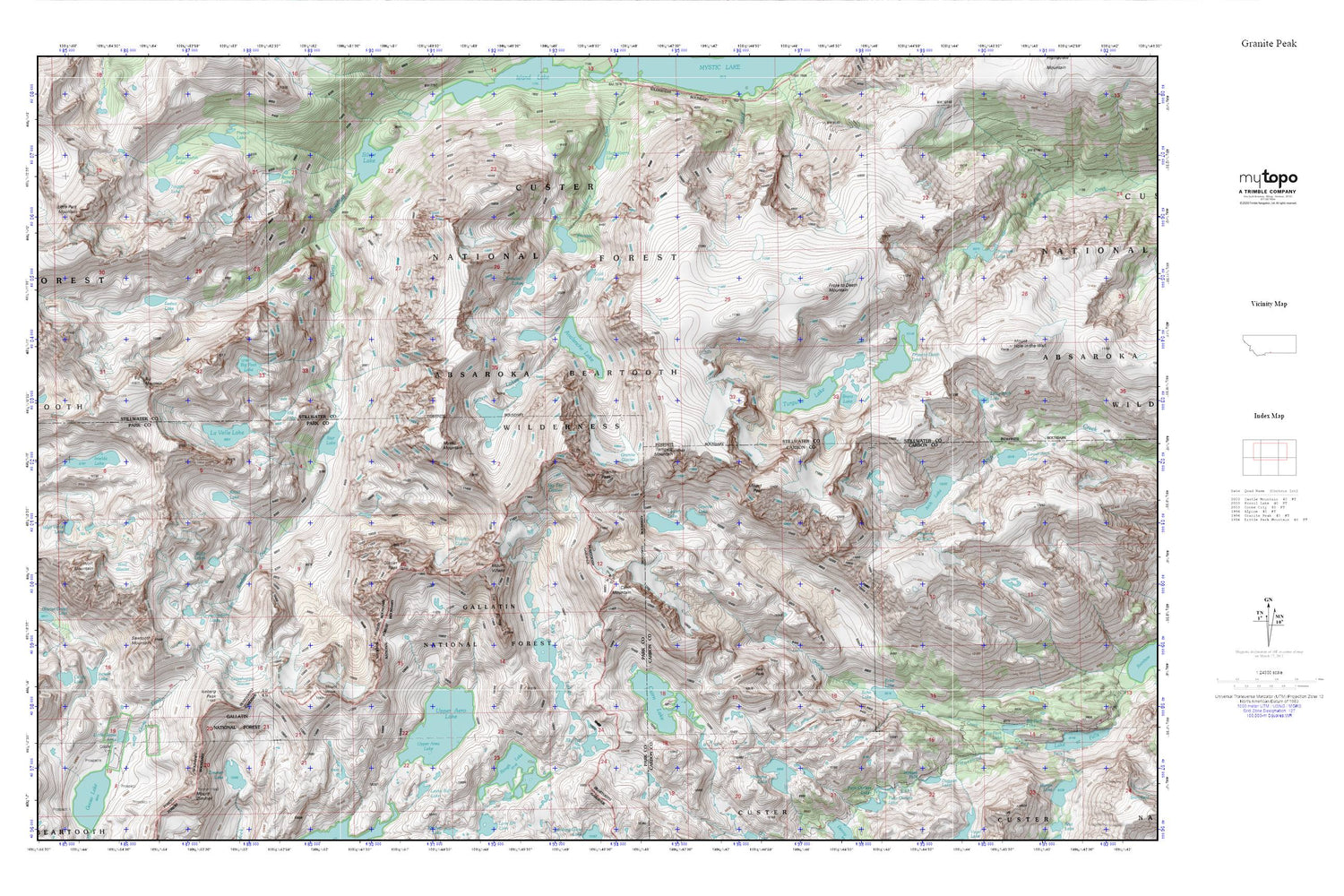 Granite Peak MyTopo Explorer Series Map Image