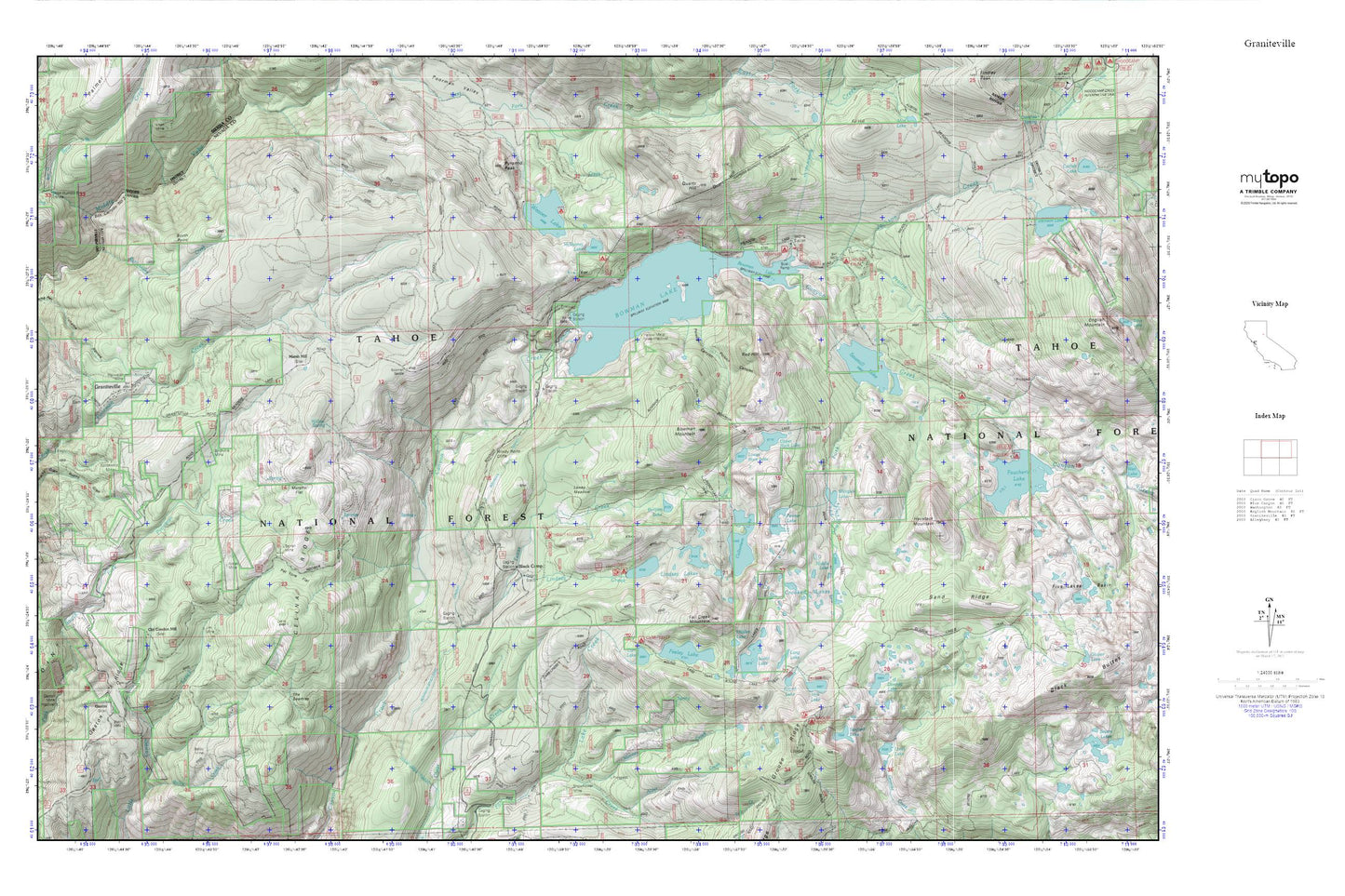 Graniteville MyTopo Explorer Series Map Image