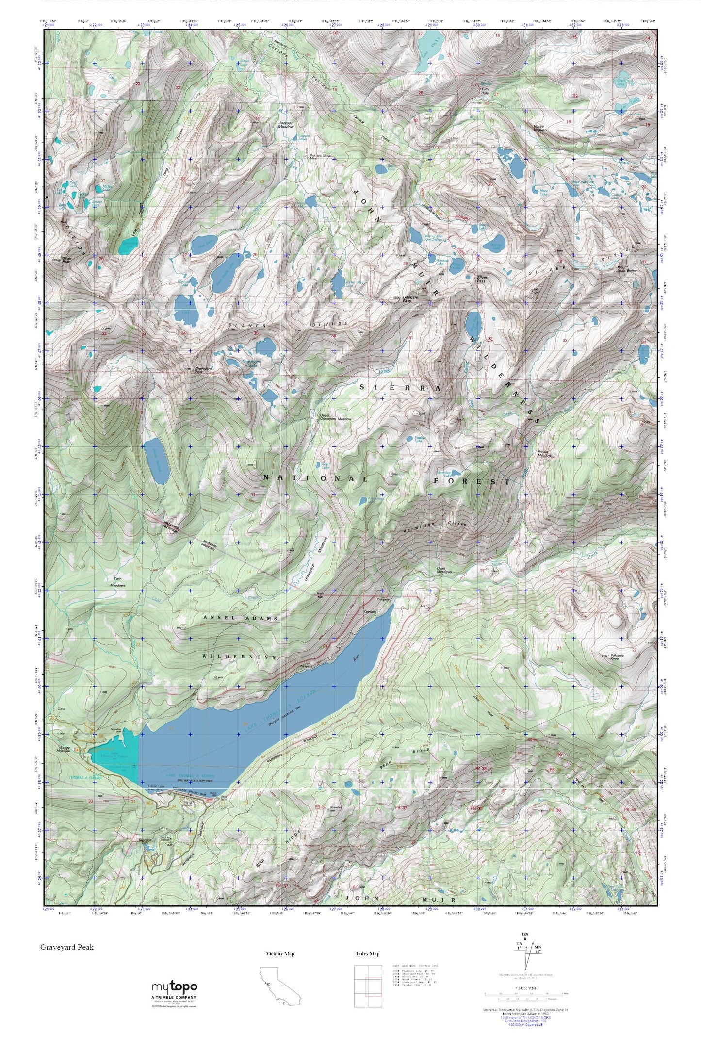 Graveyard Peak MyTopo Explorer Series Map Image