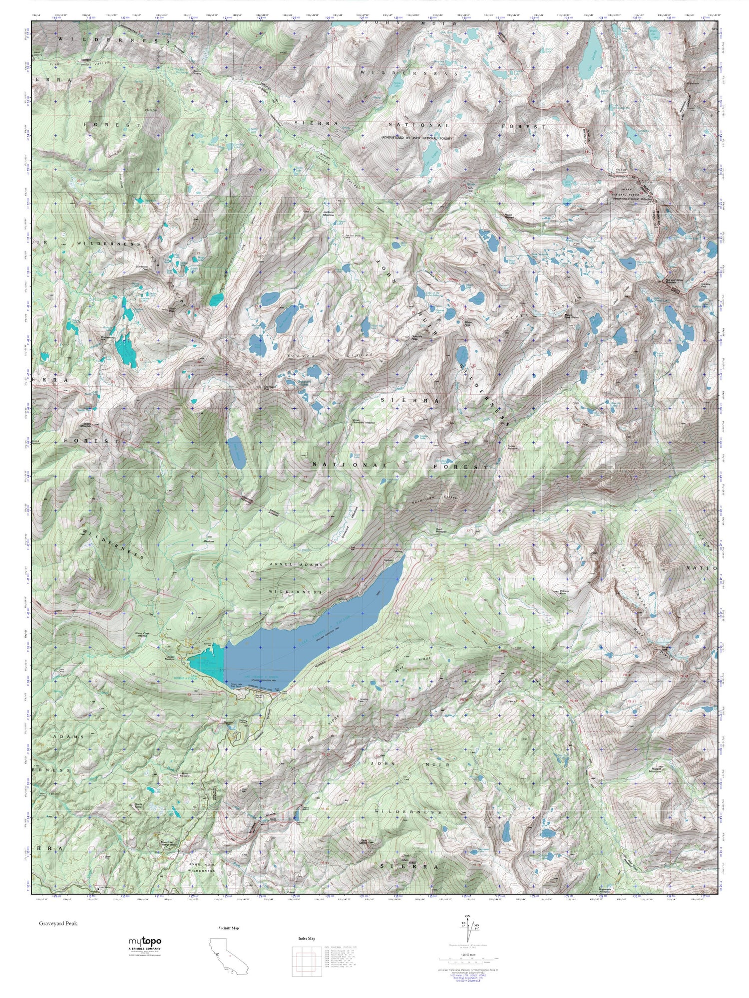 Graveyard Peak MyTopo Explorer Series Map Image