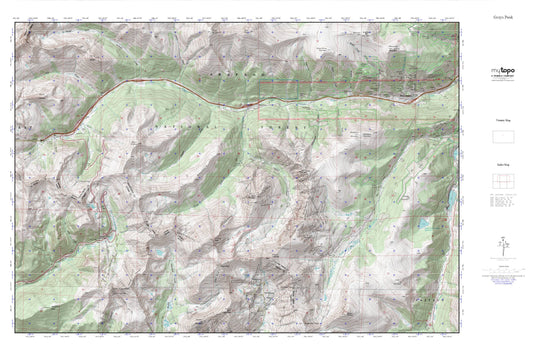 Grays Peak MyTopo Explorer Series Map Image