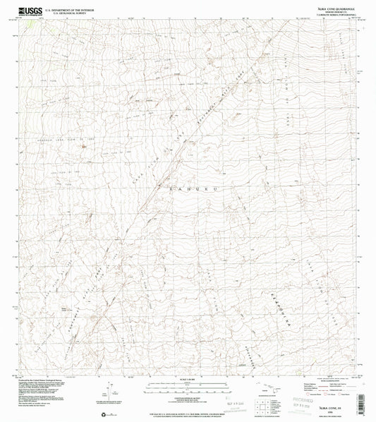 Classic USGS Alika Cone Hawaii 7.5'x7.5' Topo Map Image