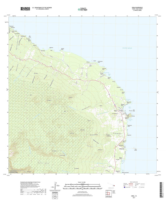 Hana Hawaii US Topo Map Image