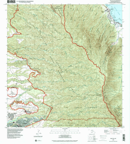 Classic USGS Hauula Hawaii 7.5'x7.5' Topo Map Image