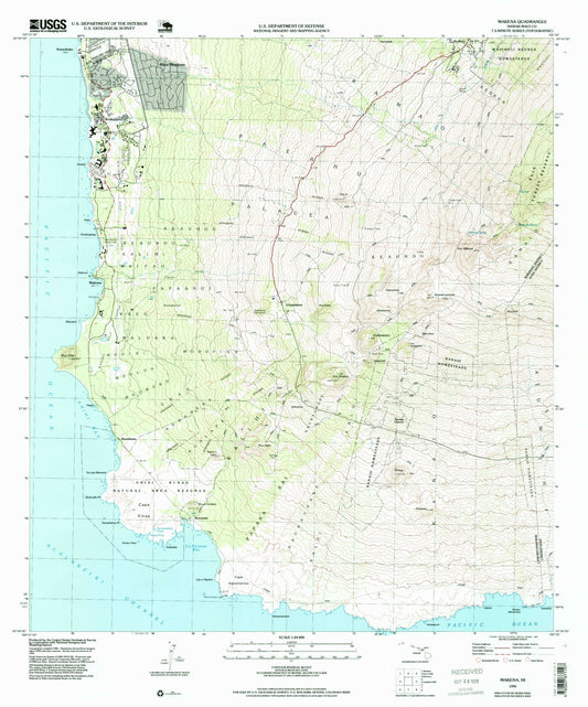 Classic USGS Makena Hawaii 7.5'x7.5' Topo Map Image