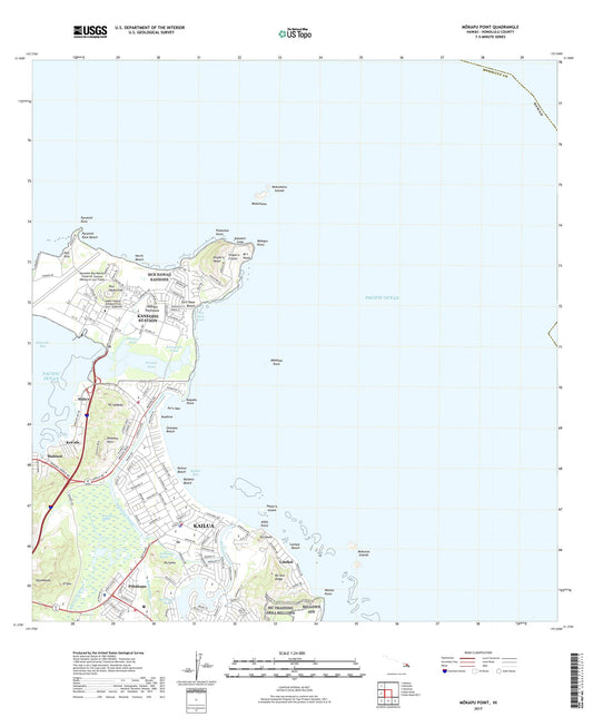Mokapu Point Hawaii US Topo Map Image