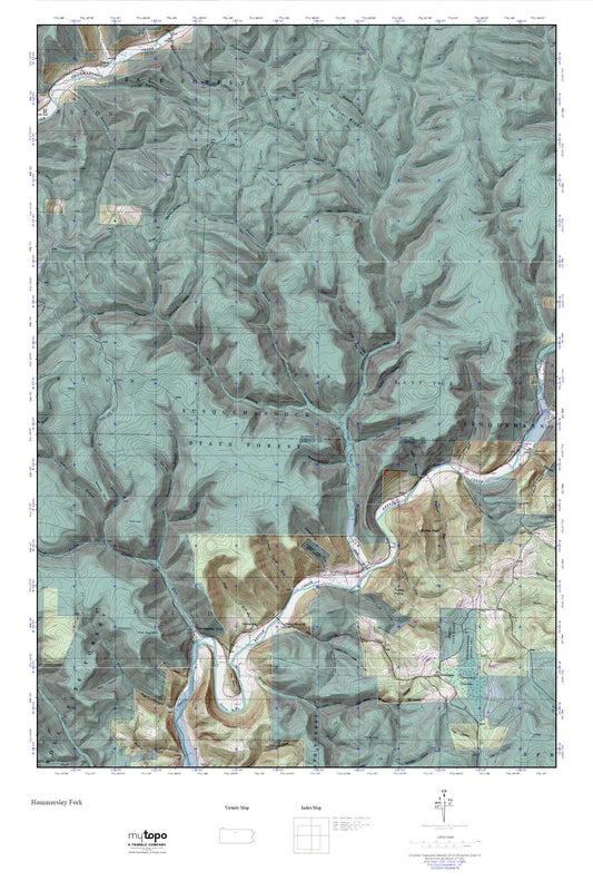 Hammersley Fork MyTopo Explorer Series Map Image