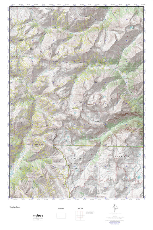 Handies Peak MyTopo Explorer Series Map Image