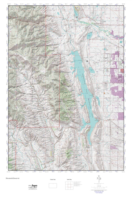 Horsetooth Reservoir MyTopo Explorer Series Map Image