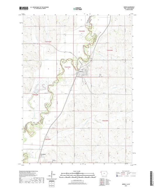 Akron Iowa US Topo Map Image