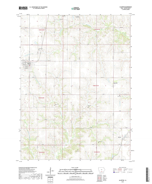 Allerton Iowa US Topo Map Image