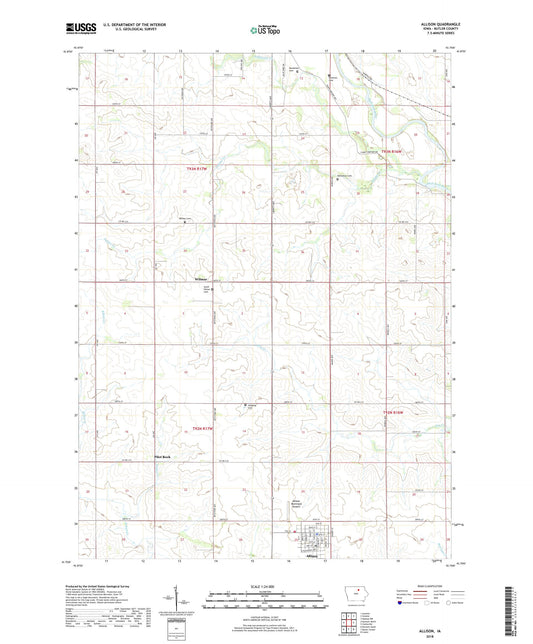 Allison Iowa US Topo Map Image