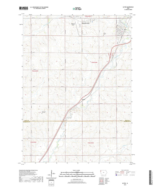 Alton Iowa US Topo Map Image