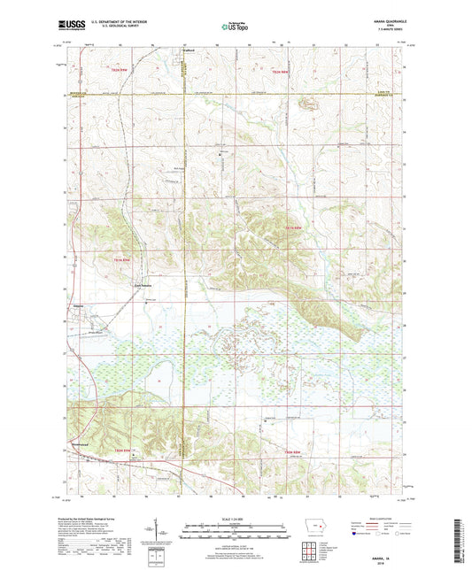 Amana Iowa US Topo Map Image