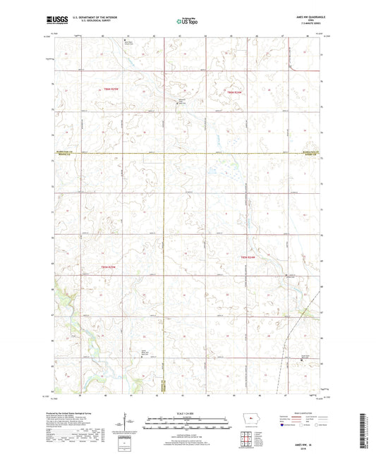 Ames NW Iowa US Topo Map Image