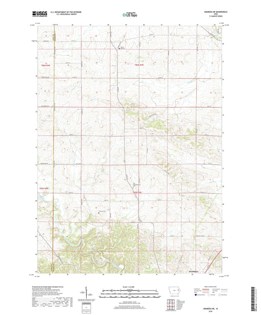 Anamosa NE Iowa US Topo Map Image
