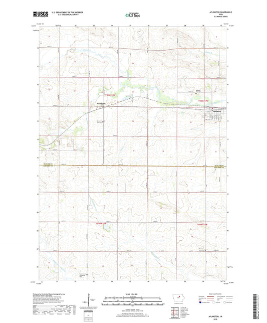 Aplington Iowa US Topo Map Image